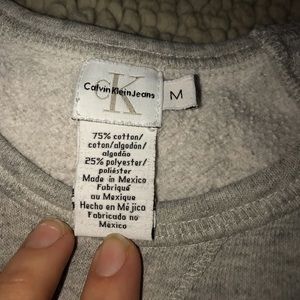CK gray sweatshirt